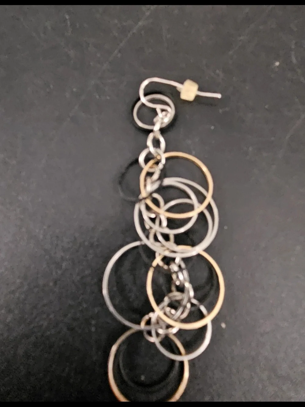 Vintage Art Deco earrings with interconnected rings